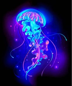 Neon Jellyfish Paint By Numbers