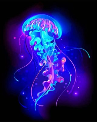 Neon Jellyfish Paint By Numbers