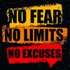 No Fear No Limits No Excuses Poster Paint By Numbers