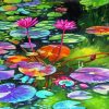 Pink River Lilies Paint By Numbers