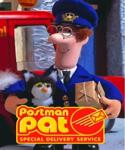 Postman Pat And Jess Cartoon Poster Paint By Numbers