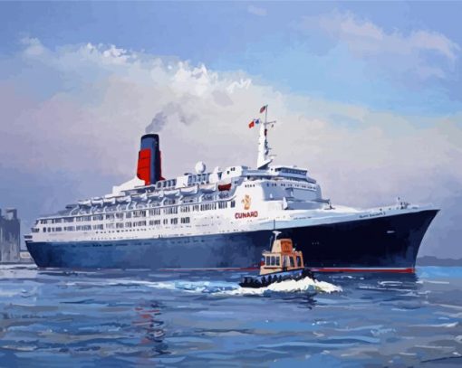 QE2 Liner Ship Paint By Numbers