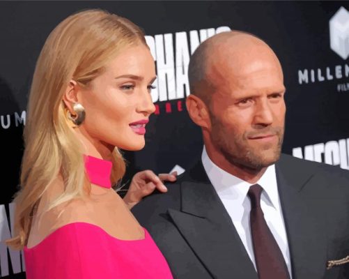 Rosie Huntington With Jason Statham Paint By Numbers