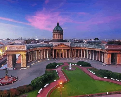 Russia Kazan Cathedral Paint By Numbers