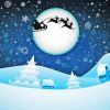 Santa Claus Silhouette Snowy Night Paint By Numbers