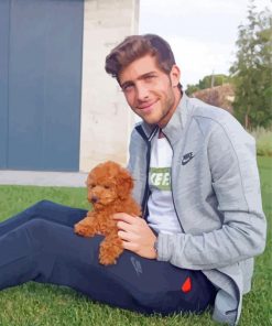 Sergi Roberto With His Puppy Paint By Numbers