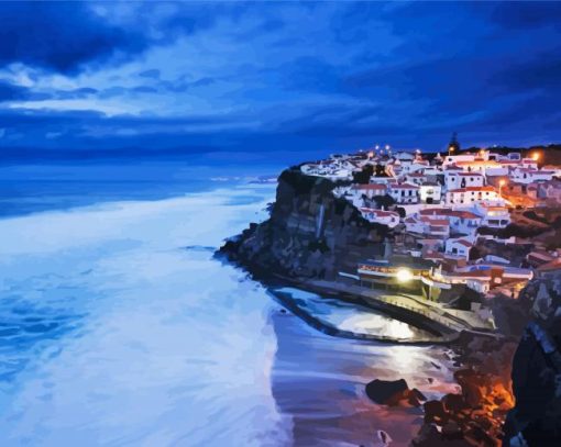 Sintra Azenhas Do Mar At Night Paint By Numbers