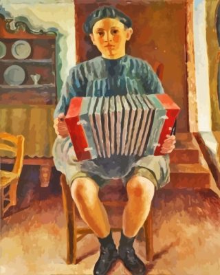 Spanish Accordion Player Paint By Numbers