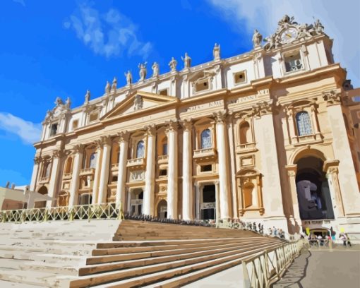 St Peters Basilica Basilica Di San Pietro Paint By Numbers
