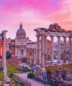 Sunset At Forum Rome Paint By Numbers