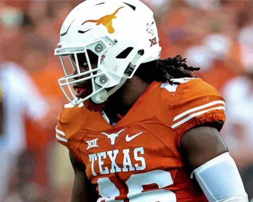 Texas Longhorns American Footballer Paint By Numbers