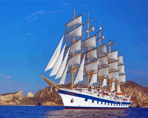 The Square Rigger Ship Paint By Numbers