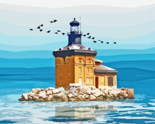 Toledo Harbor Lighthouse Ohio Paint By Numbers