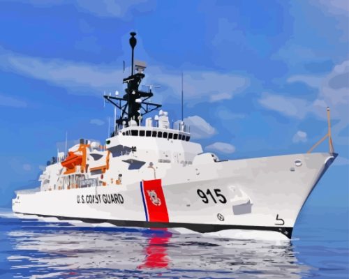 US Coast Guard Boat Paint By Numbers