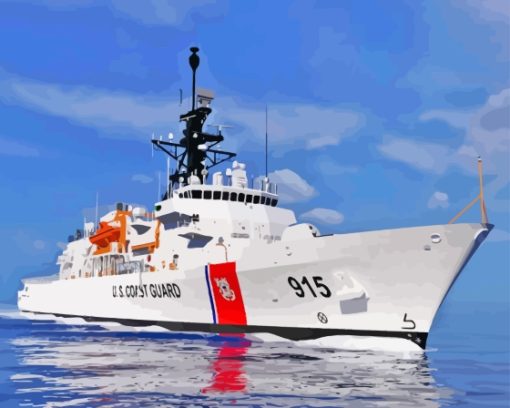 US Coast Guard Boat Paint By Numbers