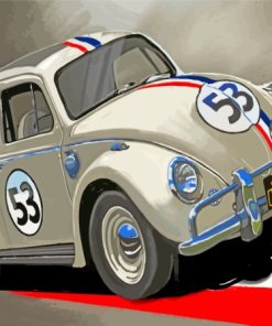 VW Beetle Herbie Car Paint By Numbers