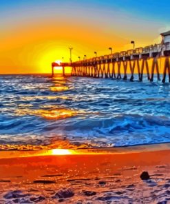 Venice Florida Pier At Sunset Paint By Numbers