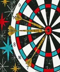 Vintage Dart Board Paint By Numbers