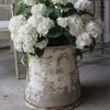 Vintage White Hydrangeas Pail Paint By Numbers