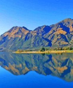 Wanaka Lake View Landscape Paint By Numbers