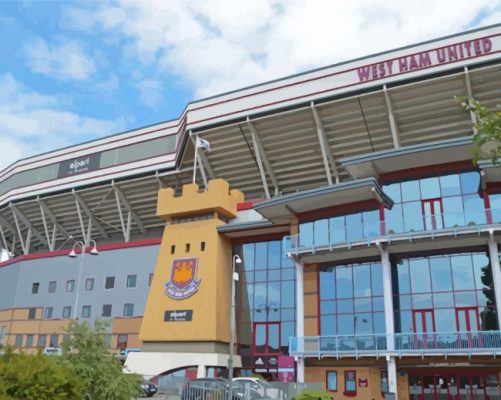 West Ham United Boleyn Ground Stadium Paint By Numbers