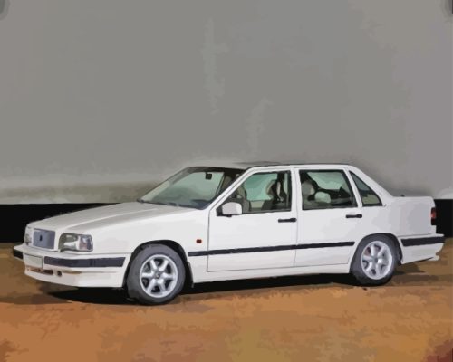 White Volvo 850 Car Paint By Numbers