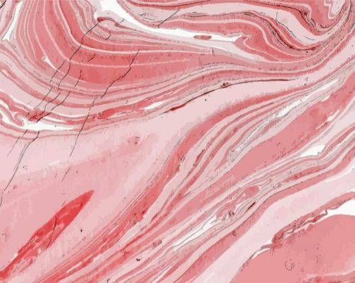 White And Pink Marble Paint By Numbers