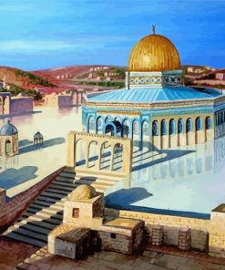 Aesthetic Dome Of The Rock Paint By Numbers