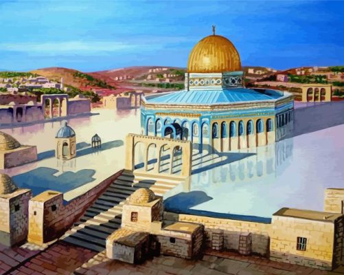 Aesthetic Dome Of The Rock Paint By Numbers