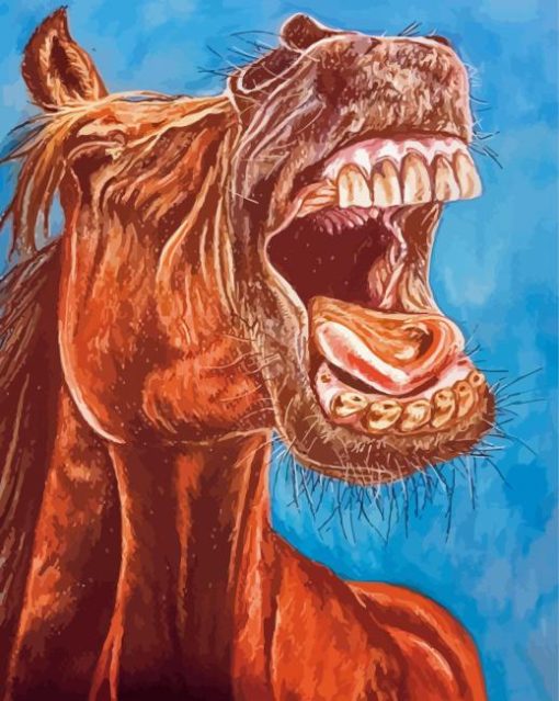 Aesthetic Laughing Horse Paint By Numbers