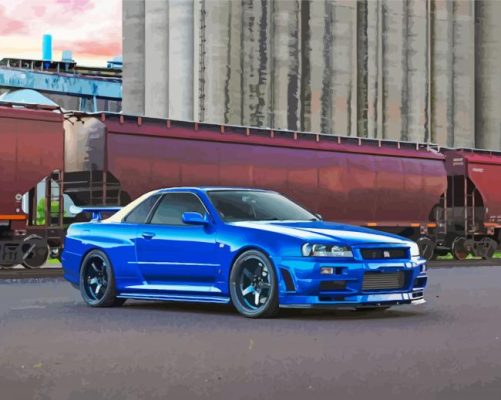 Aesthetic Nissan Gtr R34 Paint By Numbers