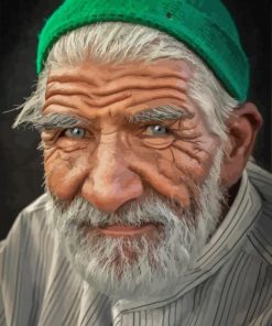 Aesthetic Old Man Face Paint By Numbers