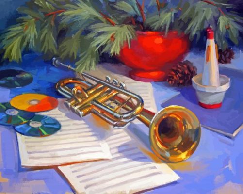 Aesthetic Still Life Trumpet Paint By Numbers