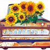 Aesthetic Sunflower In Truck Paint By Numbers