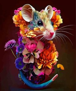 Aesthetic Floral Mouse Paint By Numbers