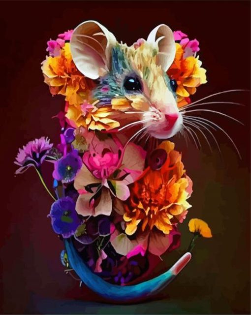 Aesthetic Floral Mouse Paint By Numbers