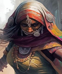 African Lady With Veil Paint By Numbers