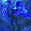 Blue Mystical Dragon Paint By Numbers