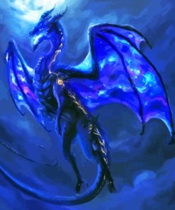 Blue Mystical Dragon Paint By Numbers