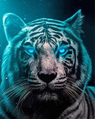 Blue Eyes Tiger Paint By Numbers