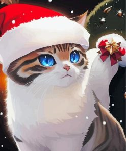 Christmas Cat Paint By Numbers