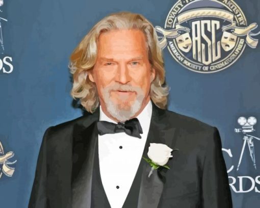 Classy Actor Jeff Bridges Paint By Numbers