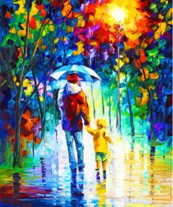 Colorful Abstract Father And Son Paint By Numbers