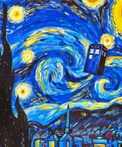 Cool Dr Who Starry Night Paint By Numbers