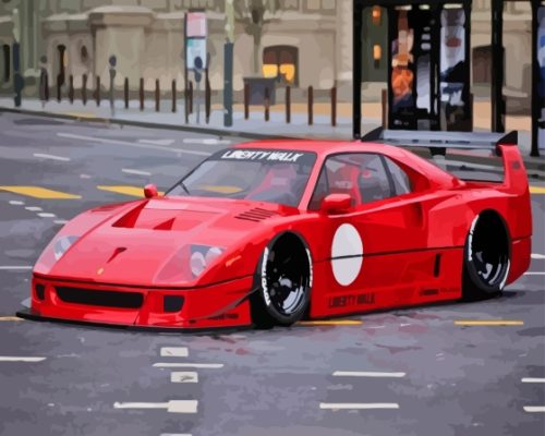 Cool Ferrari F40 Paint By Numbers