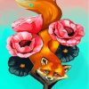 Cool Floral Fox Paint By Numbers