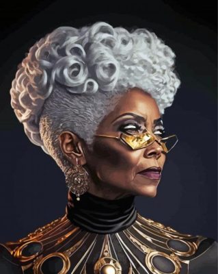 Cool Old African Lady Paint By Numbers