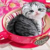 Cute Cat In Cup Paint By Numbers