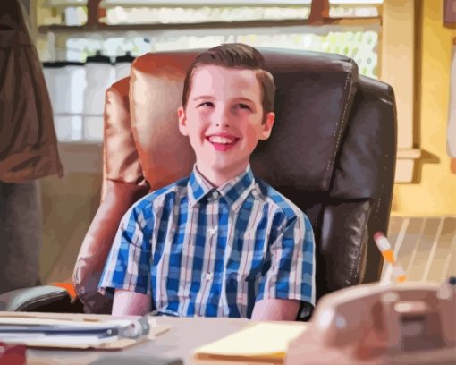 Cute Young Sheldon Paint By Numbers