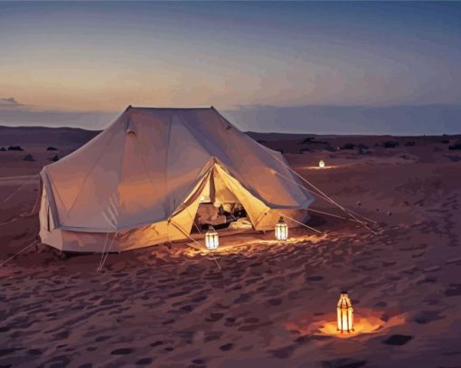 Dubai Desert Camp Paint By Numbers